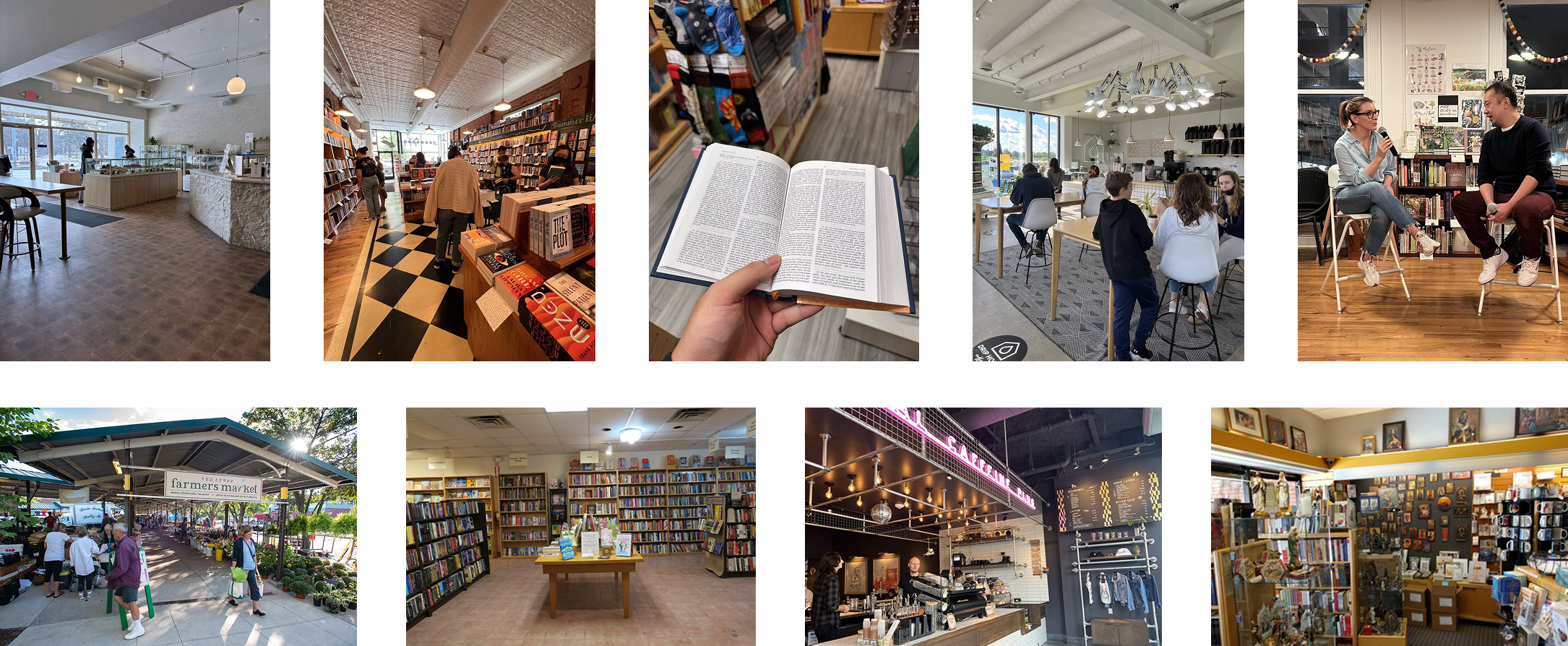 9 images of sites we visited